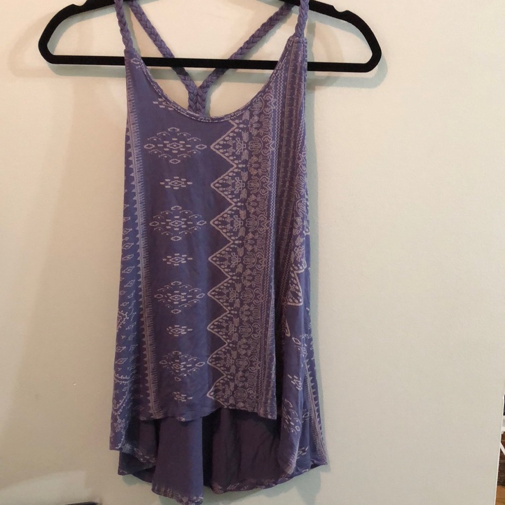 Purple beach pattern tank